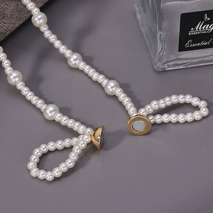 Glass Bead Bow Necklace
