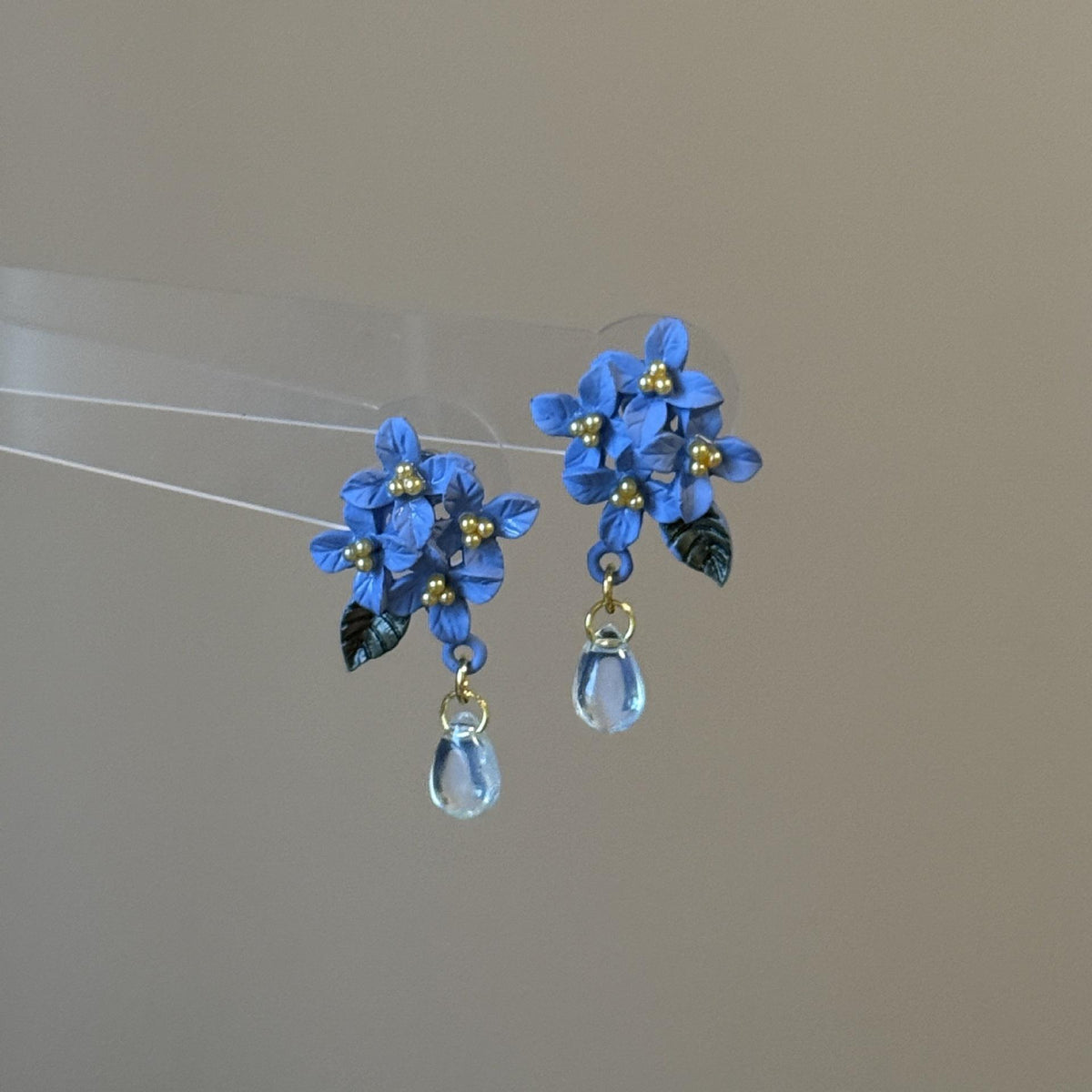 Blue Orchid Drop Earrings