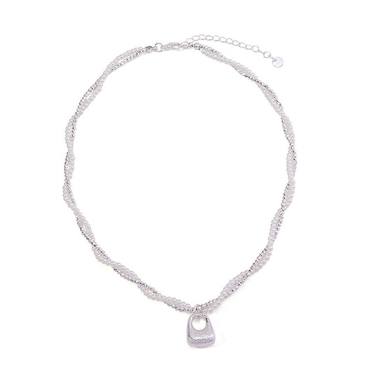 Faux Pearl Pendant Necklace