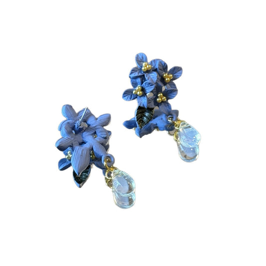 Blue Orchid Drop Earrings